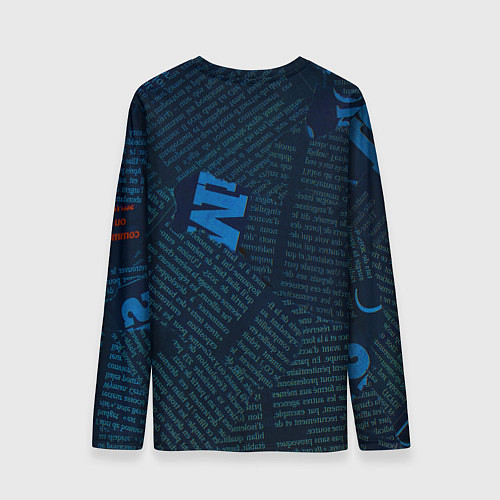 Мужской лонгслив Черная газета / 3D-принт – фото 2