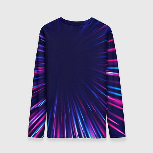 Мужской лонгслив Mini neon speed lines / 3D-принт – фото 2