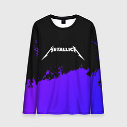 Мужской лонгслив Metallica purple grunge