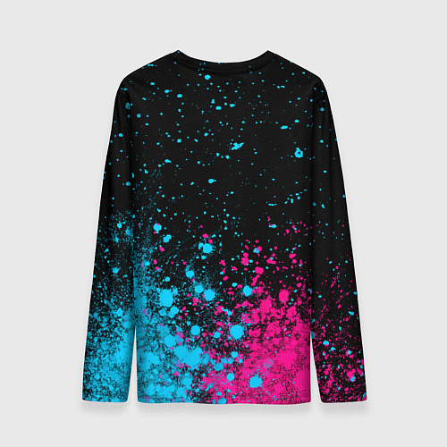 Мужской лонгслив Limp Bizkit - neon gradient: символ сверху / 3D-принт – фото 2