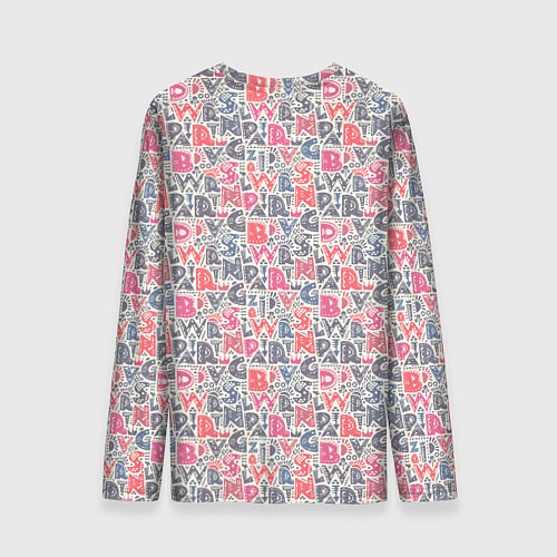 Мужской лонгслив Буквы и солнце / 3D-принт – фото 2