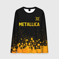 Мужской лонгслив Metallica - gold gradient: символ сверху