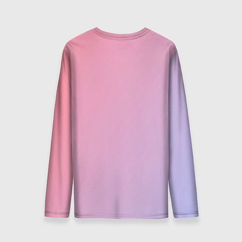 Мужской лонгслив Градиент - розовая пастель / 3D-принт – фото 2