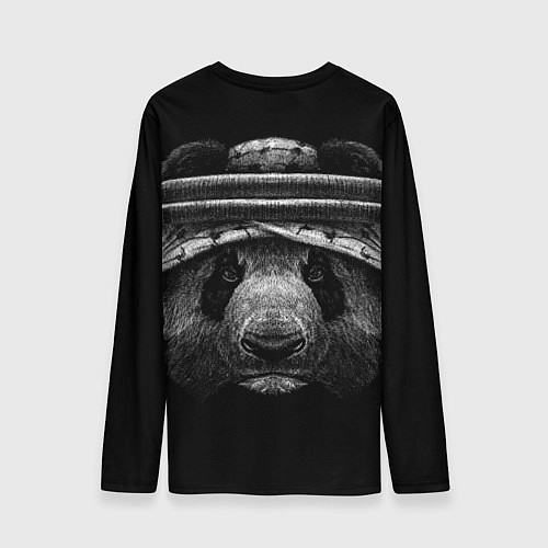 Мужской лонгслив Панда и куфия - рисунок карандашом / 3D-принт – фото 2