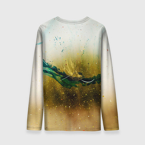 Мужской лонгслив Абстрактные блёстки, тени и краски / 3D-принт – фото 2