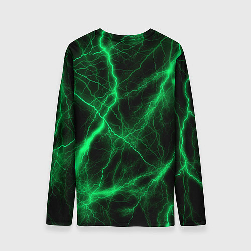 Мужской лонгслив Шкода зеленые молнии / 3D-принт – фото 2