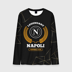 Лонгслив мужской Лого Napoli и надпись legendary football club на т, цвет: 3D-принт