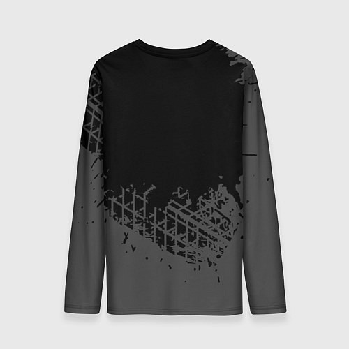 Мужской лонгслив Lifan speed на темном фоне со следами шин: символ / 3D-принт – фото 2