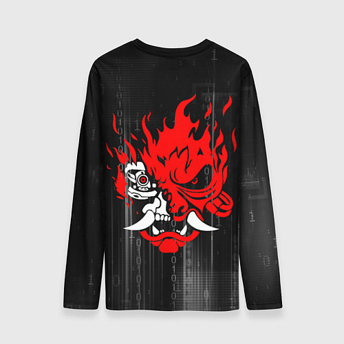 Мужской лонгслив Samurai - Киберпанк - Двоичный код / 3D-принт – фото 2