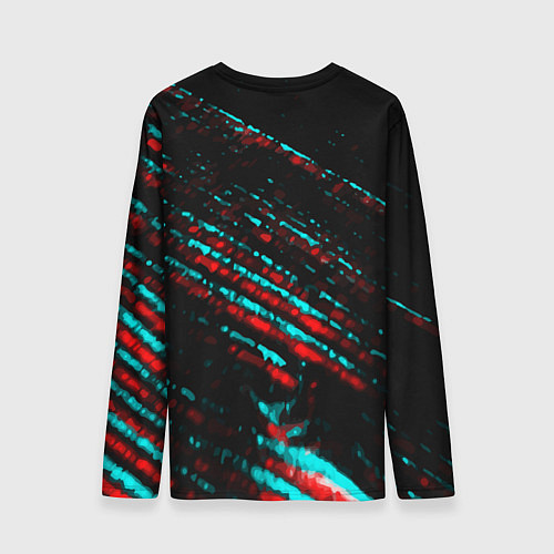 Мужской лонгслив Valorant в стиле glitch и баги графики на темном ф / 3D-принт – фото 2