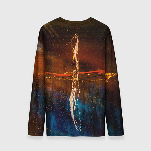 Мужской лонгслив Тени, блёстки и краски во тьме / 3D-принт – фото 2
