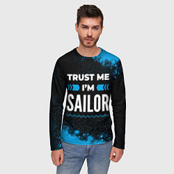 Лонгслив мужской Trust me Im sailor dark, цвет: 3D-принт — фото 2