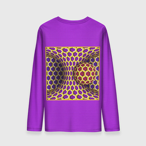 Мужской лонгслив Вращающийся шар - оптическая иллюзия / 3D-принт – фото 2