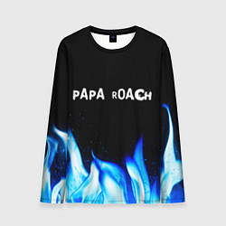 Мужской лонгслив Papa Roach blue fire