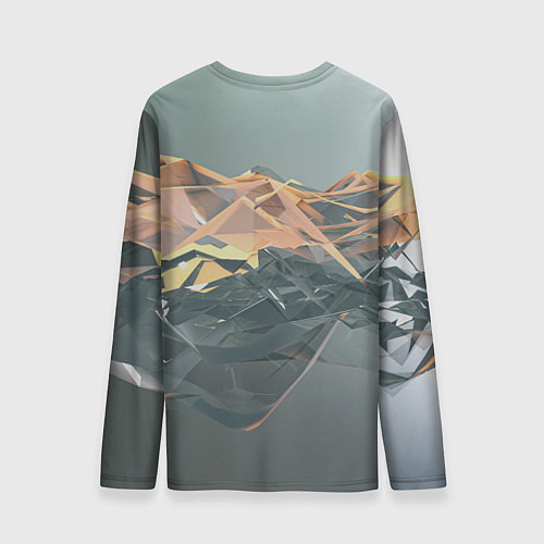 Мужской лонгслив Абстрактное жидкое стекло / 3D-принт – фото 2
