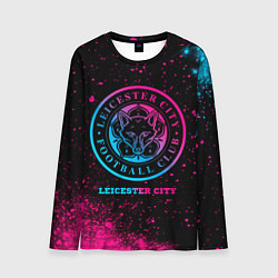 Мужской лонгслив Leicester City - neon gradient