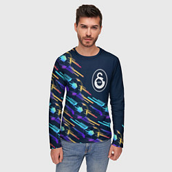 Лонгслив мужской Galatasaray градиентные мячи, цвет: 3D-принт — фото 2