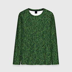 Лонгслив мужской Зеленая камуфляжная трава, цвет: 3D-принт