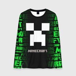 Мужской лонгслив Minecraft - green creeper
