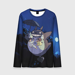 Мужской лонгслив Night flight Totoro