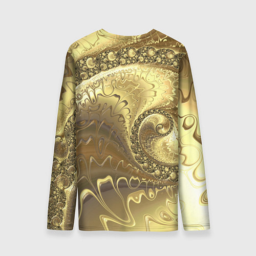 Мужской лонгслив Золотая абстракция / 3D-принт – фото 2