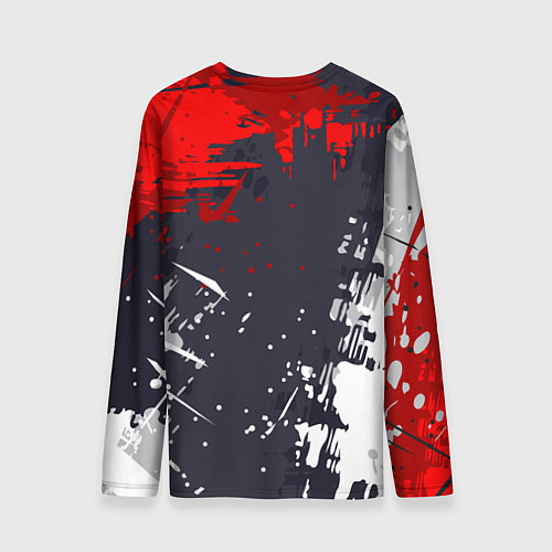 Мужской лонгслив Абстрактные брызги / 3D-принт – фото 2