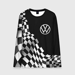 Лонгслив мужской Volkswagen racing flag, цвет: 3D-принт