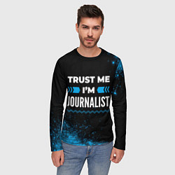 Лонгслив мужской Trust me Im journalist dark, цвет: 3D-принт — фото 2