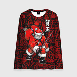 Мужской лонгслив Santa Claus Samurai