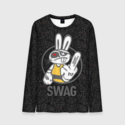 Мужской лонгслив SWAG, bad rabbit, merry Christmas