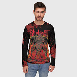 Лонгслив мужской Slipknot black and red, цвет: 3D-принт — фото 2