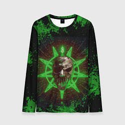 Лонгслив мужской Slipknot green star, цвет: 3D-принт