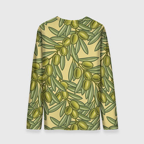 Мужской лонгслив Винтажные ветви оливок / 3D-принт – фото 2