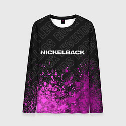 Лонгслив мужской Nickelback rock legends: символ сверху, цвет: 3D-принт