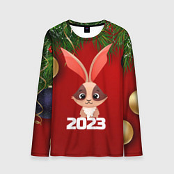 Лонгслив мужской Кролик 2023, цвет: 3D-принт