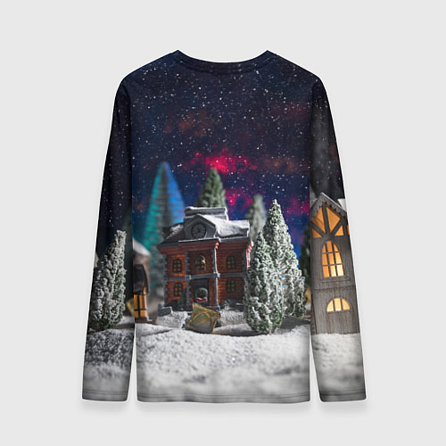 Мужской лонгслив С новым годом - новогодняя ночь / 3D-принт – фото 2