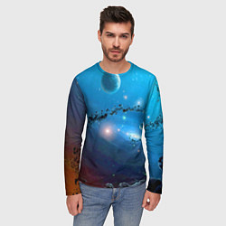 Лонгслив мужской Бесконечное космическое пространство - Nasa, цвет: 3D-принт — фото 2
