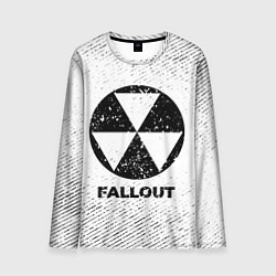 Лонгслив мужской Fallout с потертостями на светлом фоне, цвет: 3D-принт