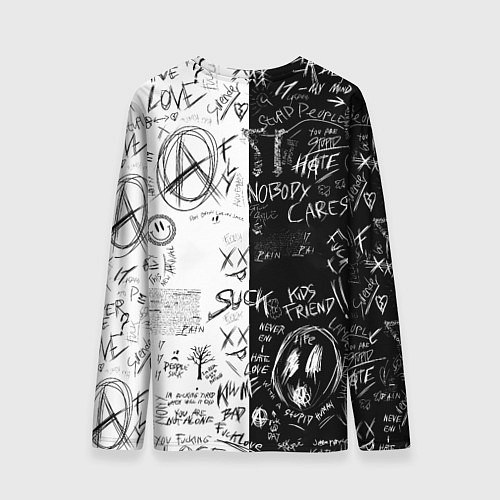 Мужской лонгслив Сатору Годжо в очках - магическая битва / 3D-принт – фото 2