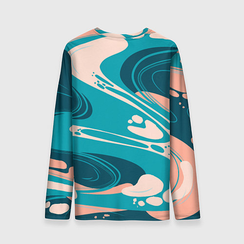 Мужской лонгслив Абстрактные разводы - текстура / 3D-принт – фото 2