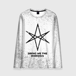 Лонгслив мужской Bring Me the Horizon с потертостями на светлом фон, цвет: 3D-принт