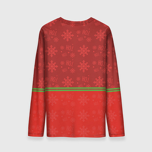 Мужской лонгслив Новогодний зайка в очках / 3D-принт – фото 2