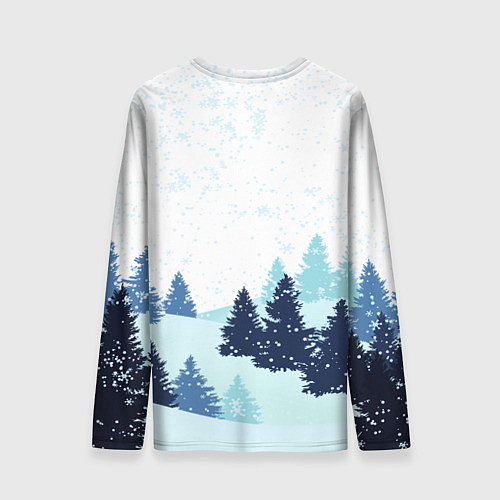 Мужской лонгслив Санта на оленях / 3D-принт – фото 2