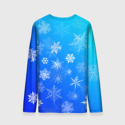Мужской лонгслив Снежинки в небе / 3D-принт – фото 2