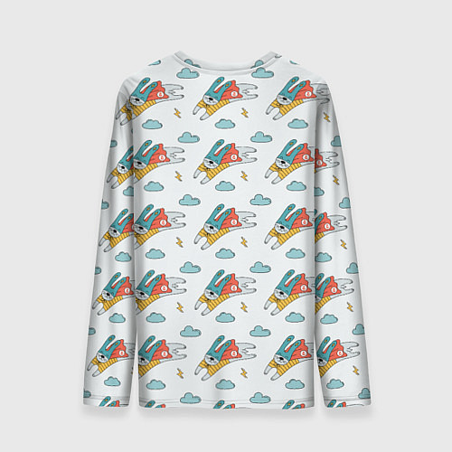 Мужской лонгслив Супер-заяц / 3D-принт – фото 2