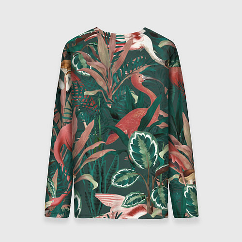 Мужской лонгслив Фламинго паттерн / 3D-принт – фото 2