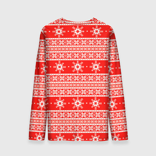 Мужской лонгслив New Year snowflake pattern / 3D-принт – фото 2