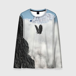 Лонгслив мужской Горный орёл в небе, цвет: 3D-принт