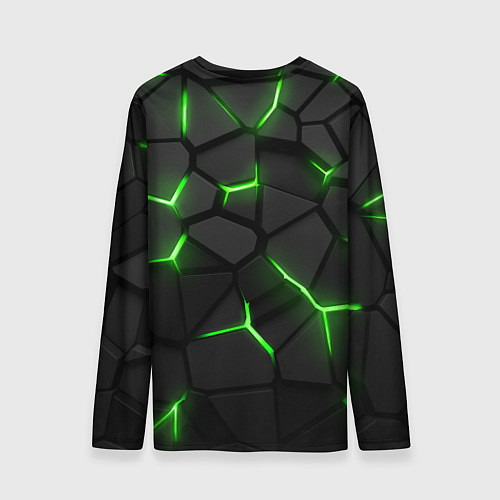 Мужской лонгслив Razer neon logo / 3D-принт – фото 2
