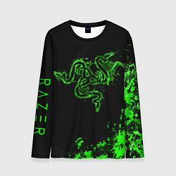 Лонгслив мужской Razer брызги, цвет: 3D-принт